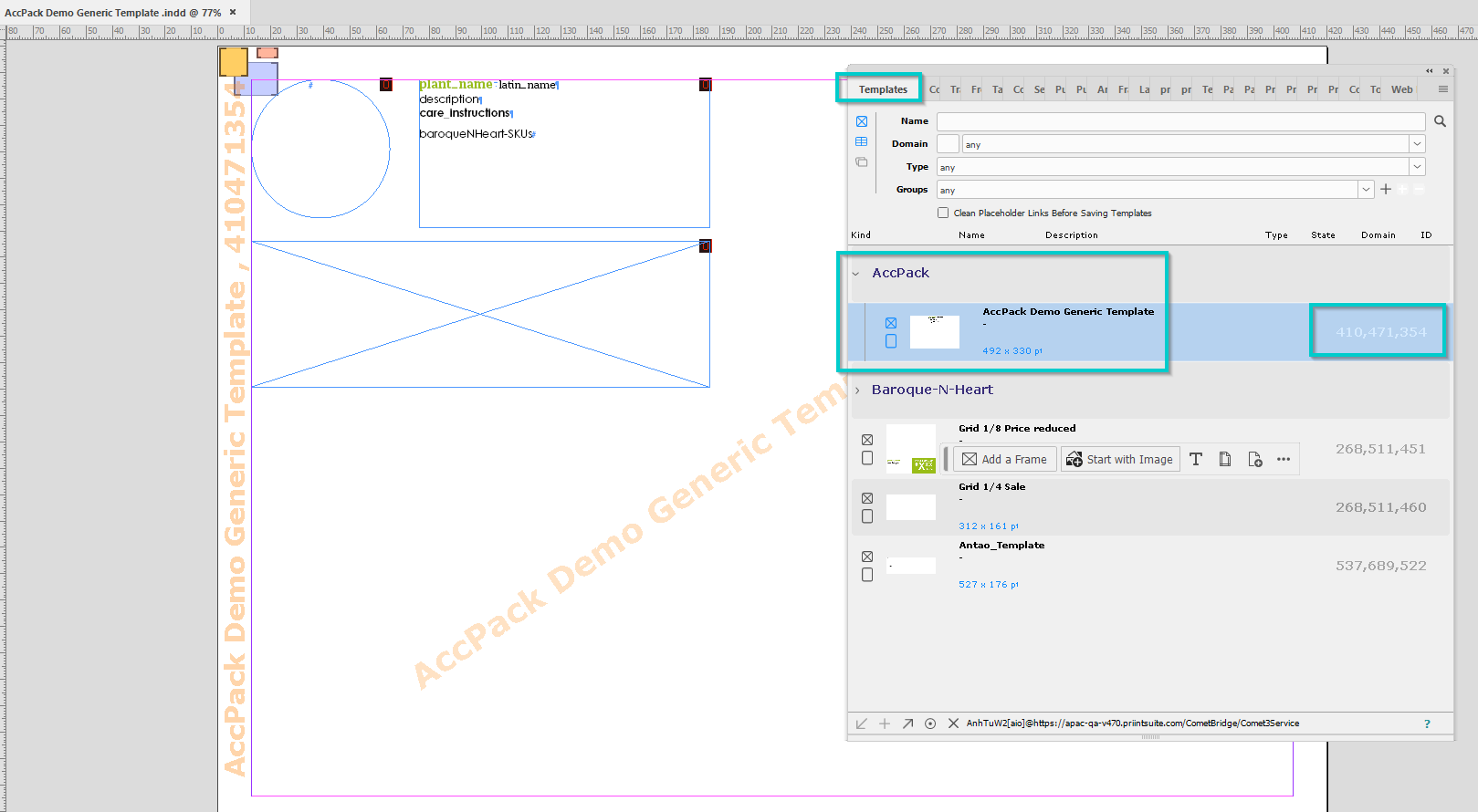 Open template example