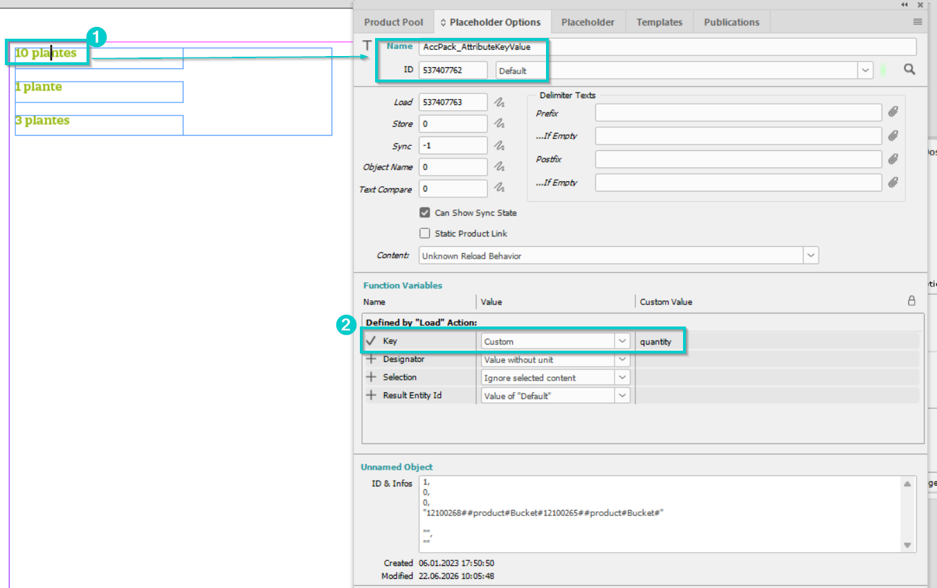 Sub-template Placeholder options 