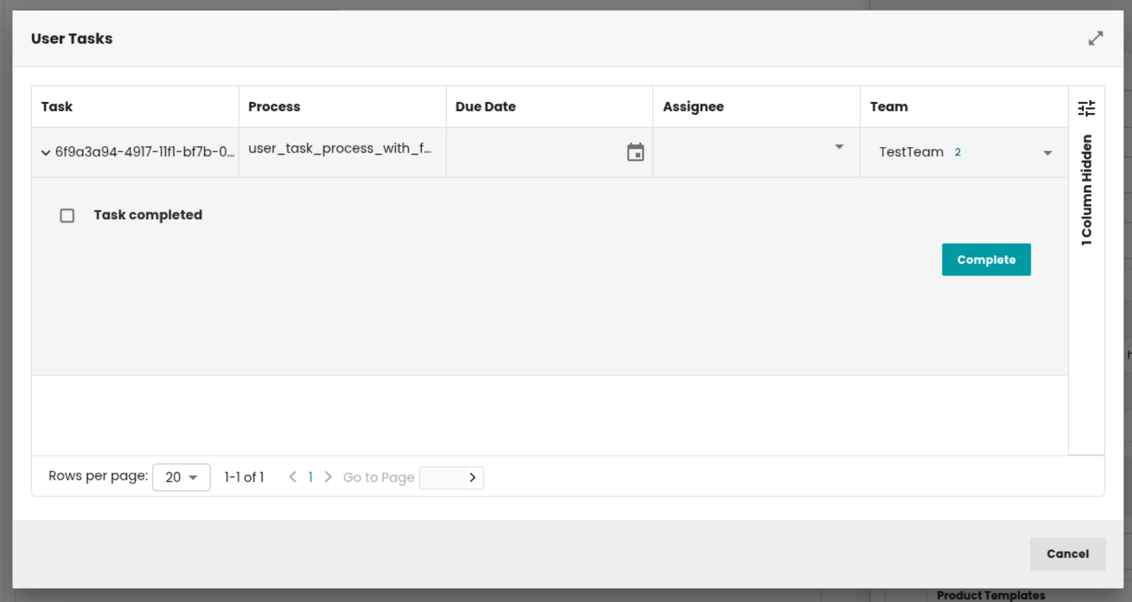 User tasks